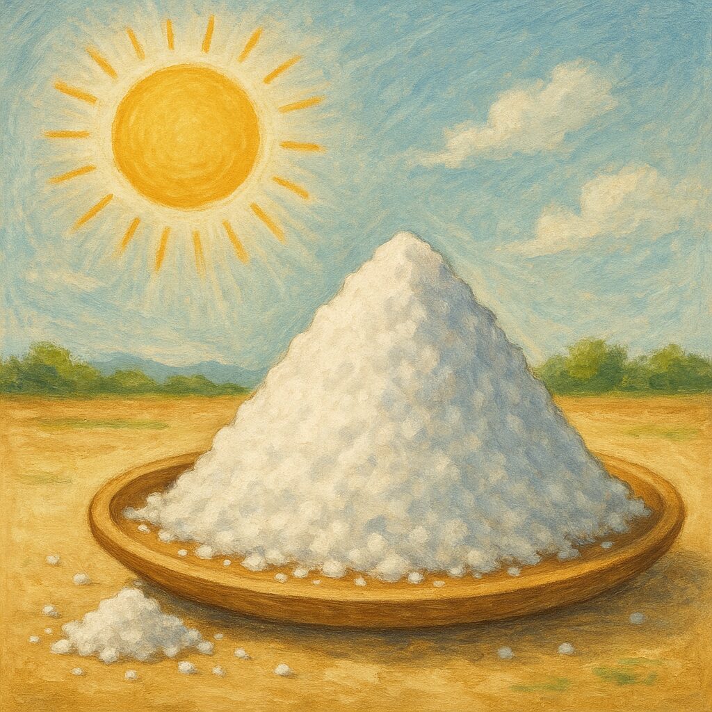 太陽の力で乾かす