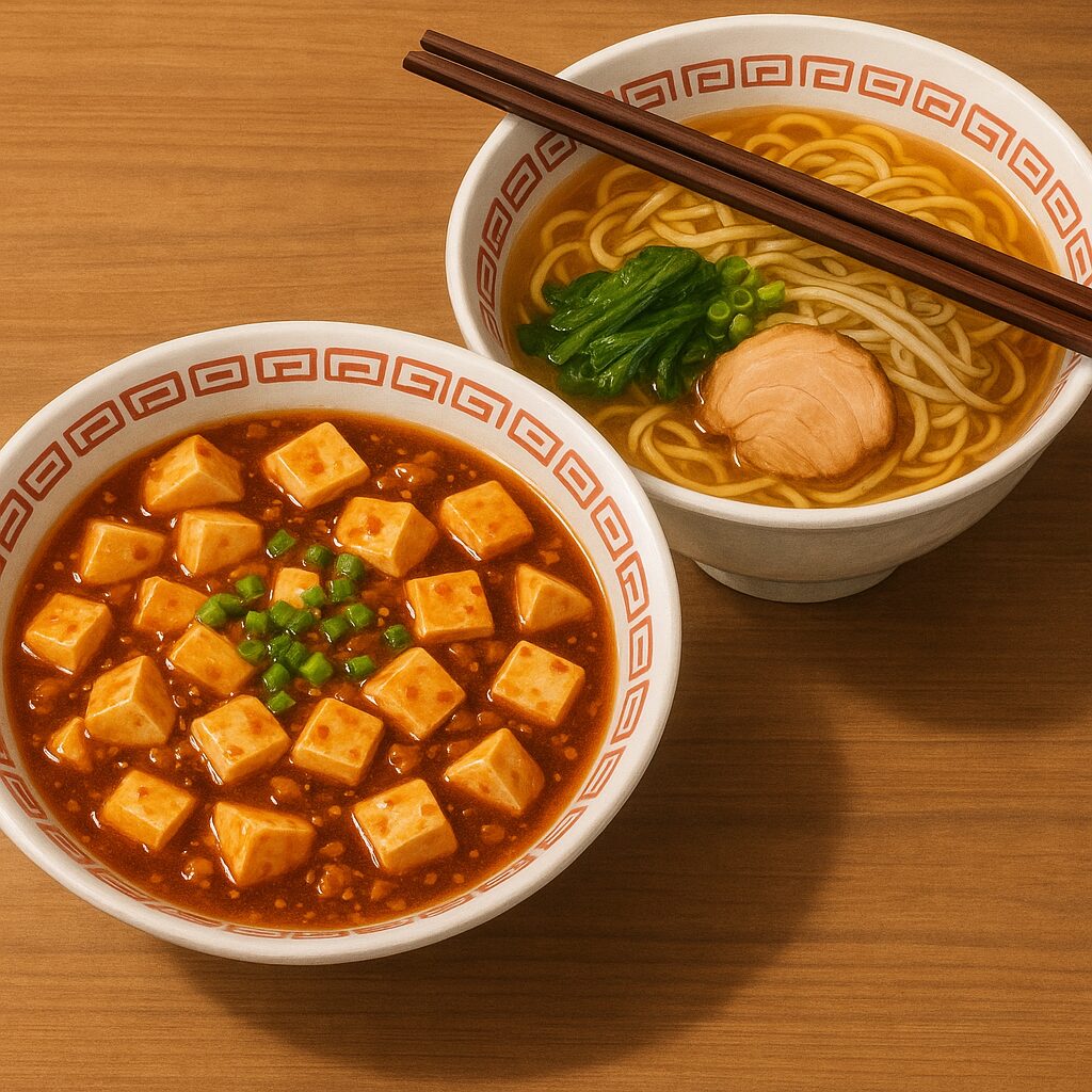 麻婆豆腐とラーメン