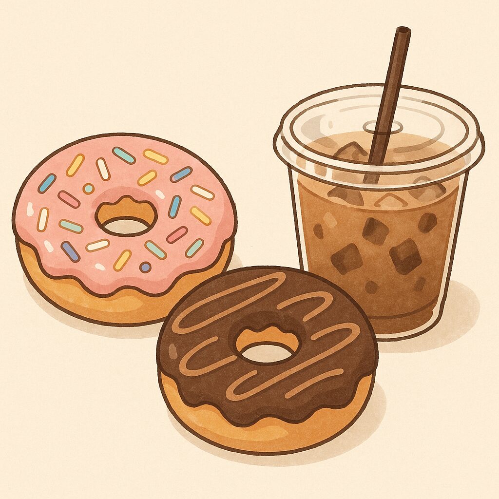 ドーナツとドリンク