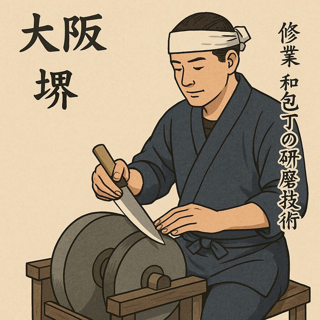 大阪府堺市で和包丁の研磨技術を身に着けた