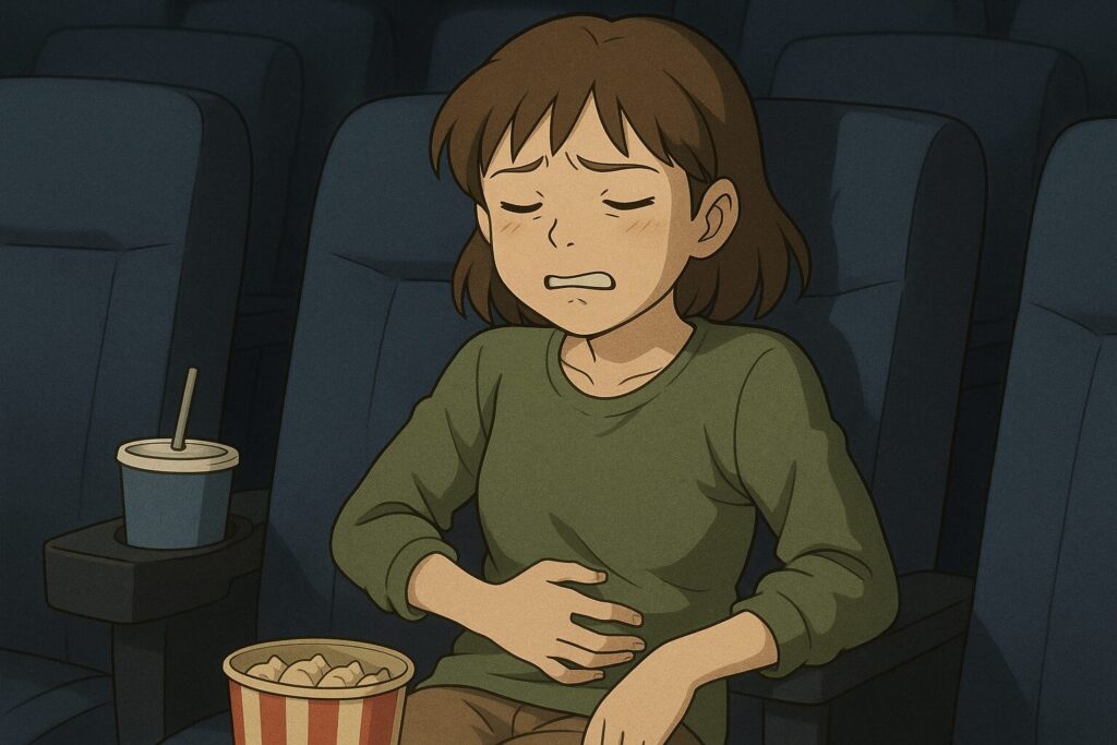 映画鑑賞中の腹痛